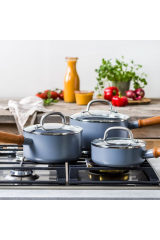 Greenpan Mayflower Pro 6 Parça Kaçerola Seti Gri 4895156693659