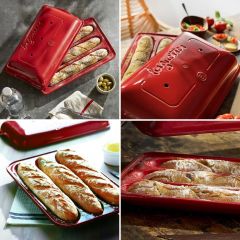 Emile Henry Seramik Baget Ekmek Fırın Kabı (39,5x23x10 / 3,7 Litre)