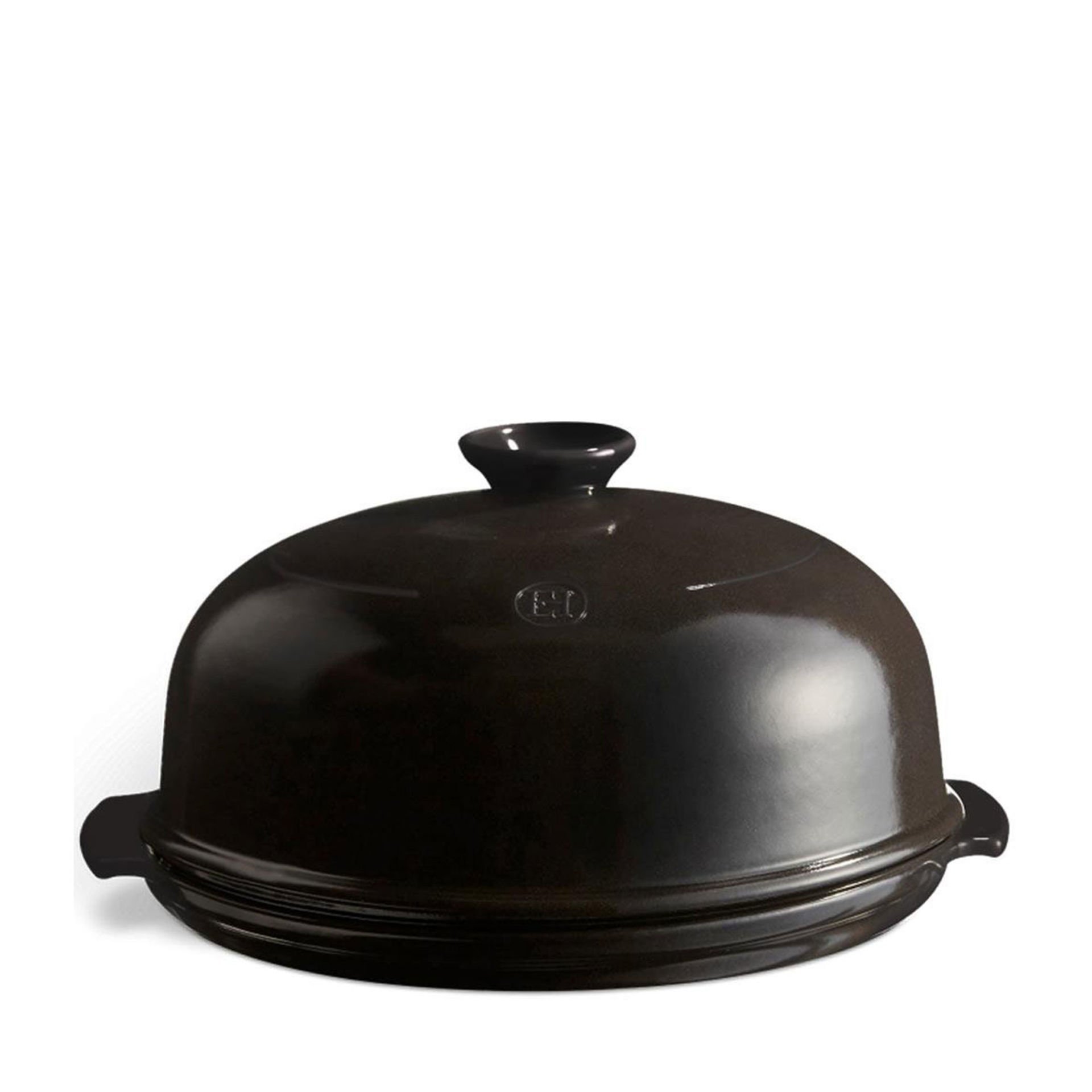 Emile Henry Seramik Yuvarlak Ekmek Fırın Kabı (34x34x16,5 / 4,5 Litre) Antrasit/Charcoal