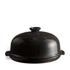 Emile Henry Seramik Yuvarlak Ekmek Fırın Kabı (34x34x16,5 / 4,5 Litre) Antrasit/Charcoal