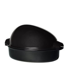 Emile Henry Fırın Kabı Yuvarlak Et/Tavuk/Hindi Pişime 4,5 Lt Antrasit/Charcoal