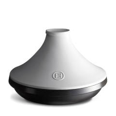 Emile Henry İnduksiyon Uyumlu Tajin 32 cm 4 Lt Slate Beyaz Kapaklı/Slate