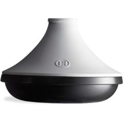 Emile Henry İnduksiyon Uyumlu Tajin 32 cm 4 Lt Slate Beyaz Kapaklı/Slate