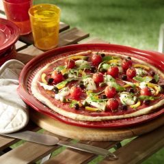 Emile Henry Seramik Yuvarlak Pizza Fırın Kabı (40x35x13)