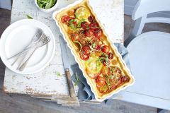 Emile Henry Tart Börek Fırın Kabı 36,5 x 15 cm Mat Mavi/Blue Flame