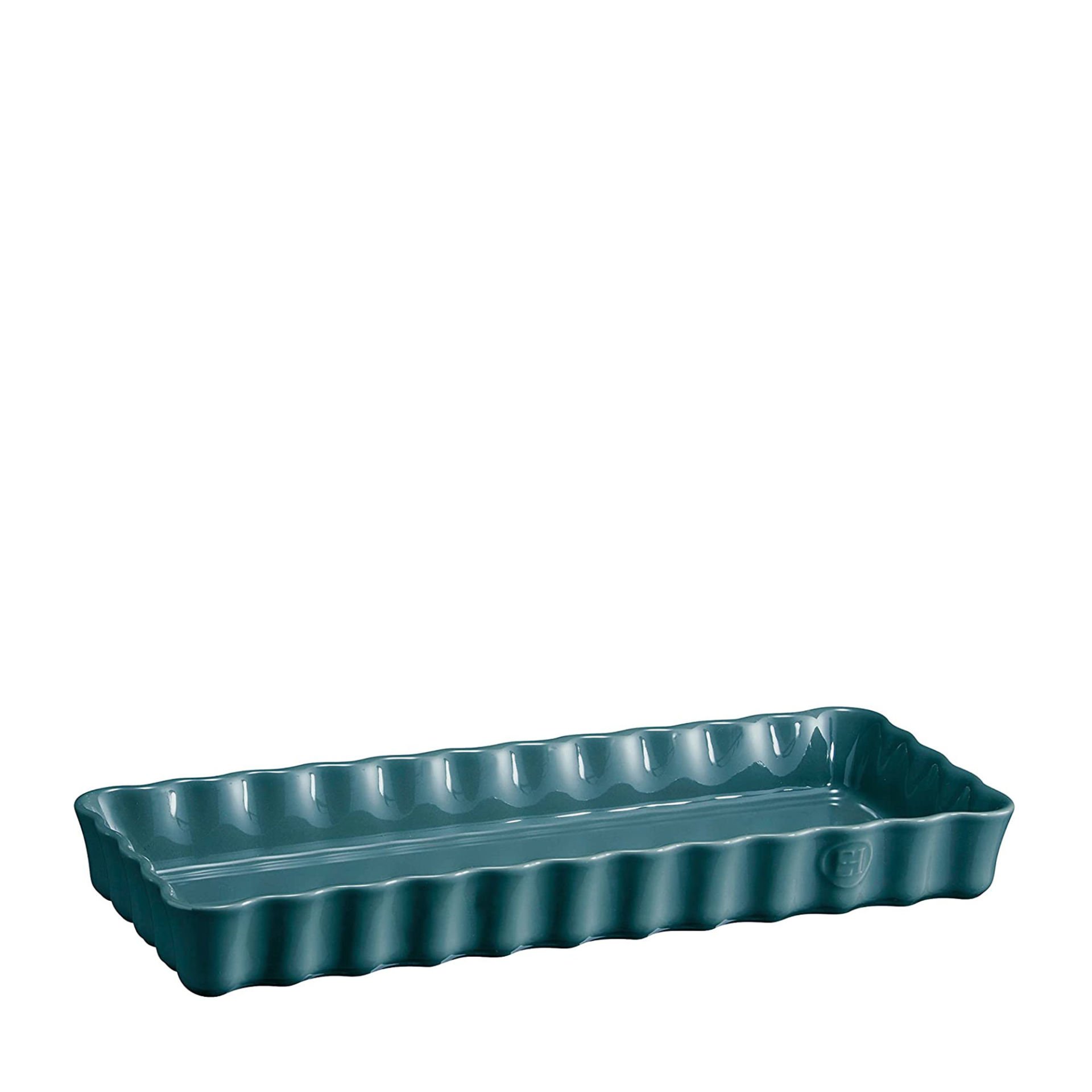 Emile Henry Tart Börek Fırın Kabı 36,5 x 15 cm Mat Mavi/Blue Flame