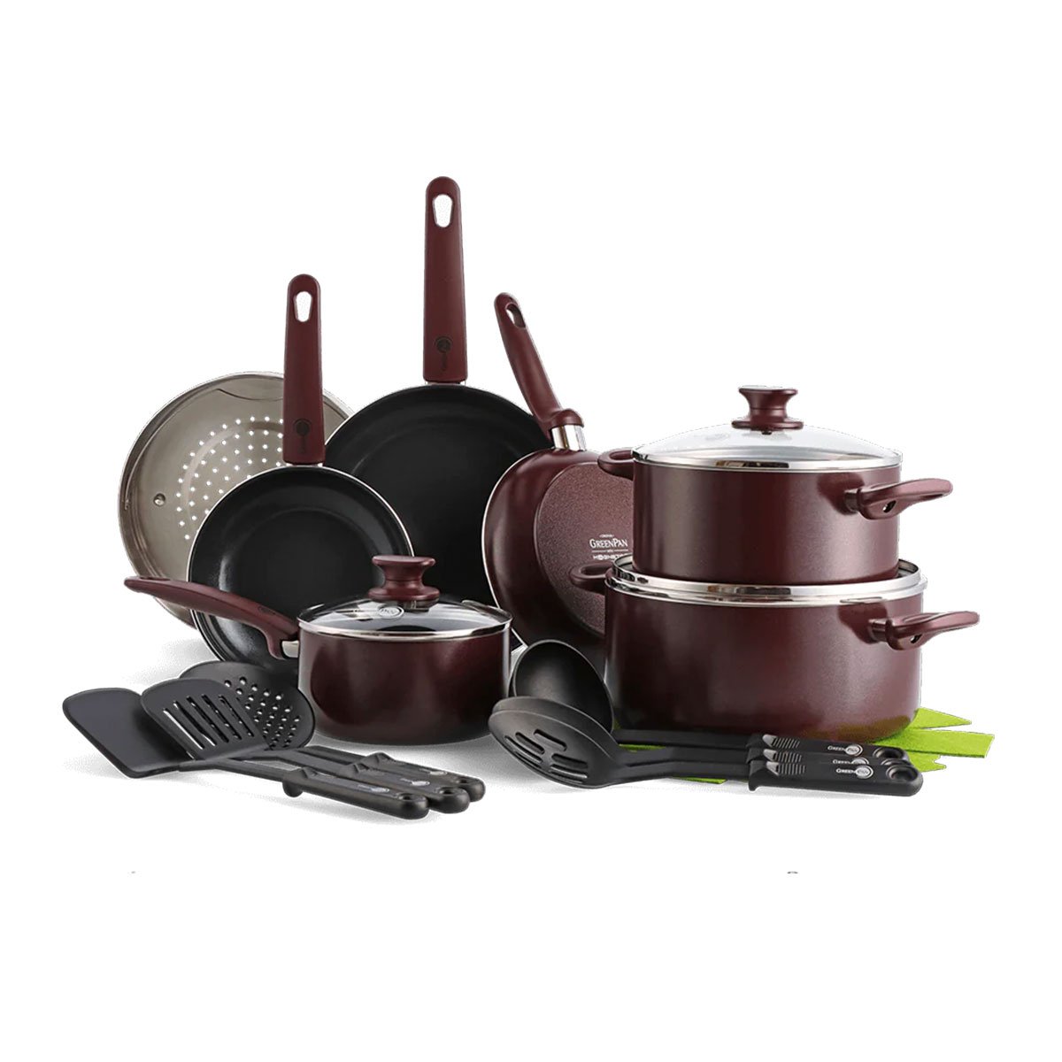 GreenPan Cambridge Red 16 Parça Pişirme Seti