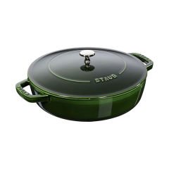 Staub Chistera Yağmur Efektli Kapaklı Döküm Tencere 24cm - Fesleğen