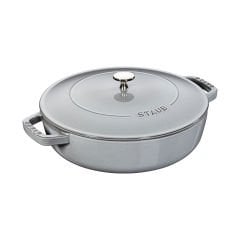 Staub Chistera Yağmur Efektli Kapaklı Döküm Tencere 24cm - Grafit Gri