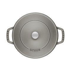 Staub Chistera Yağmur Efektli Kapaklı Döküm Tencere 28cm - Grafit Gri