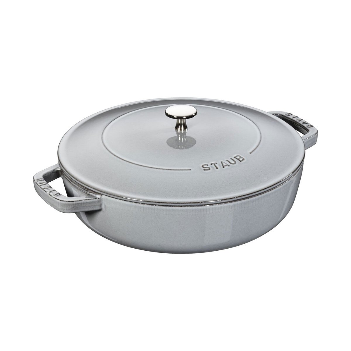 Staub Chistera Yağmur Efektli Kapaklı Döküm Tencere 28cm - Grafit Gri