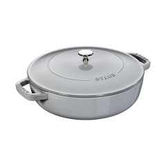 Staub Chistera Yağmur Efektli Kapaklı Döküm Tencere 28cm - Grafit Gri