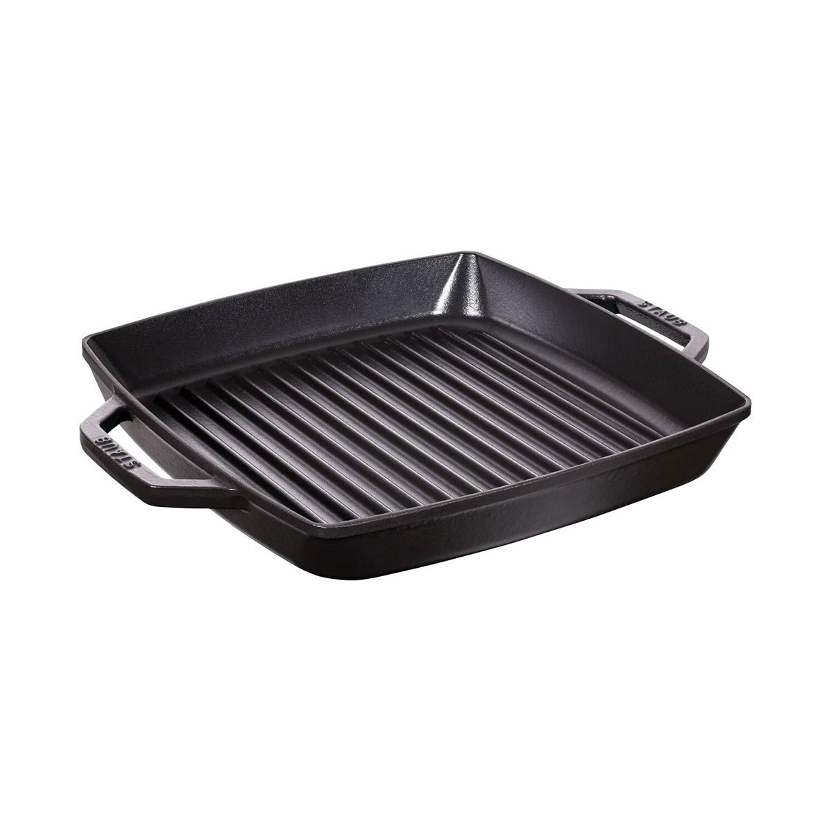 Staub Çift Kulplu Döküm Izgara Tava 28cm - Siyah