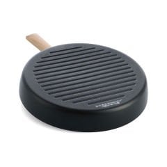 GreenPan Eco Smartshape Meşe Sap Görünümlü Grill Tava Yuvarlak 28cm