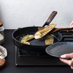 GreenPan Eco Smartshape Meşe Sap Görünümlü Grill Tava Yuvarlak 28cm
