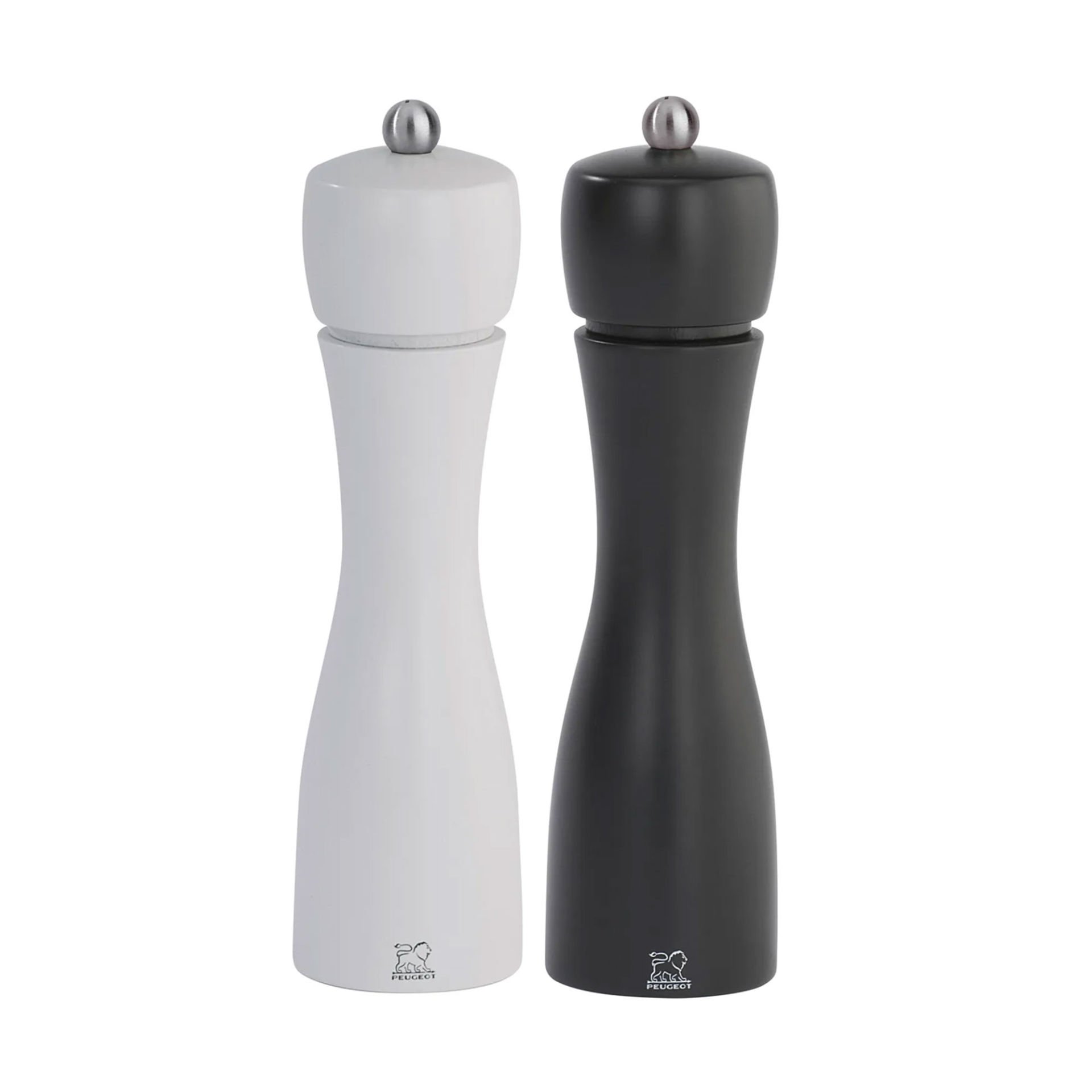 Peugeot Tahiti Karabiber/Tuz Değirmeni 2li Set 20cm Siyah/Beyaz