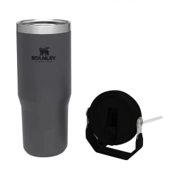 Stanley The Iceflow Flip Straw Tumbler Pipetli Termos Füme 30 OZ - 0.88L