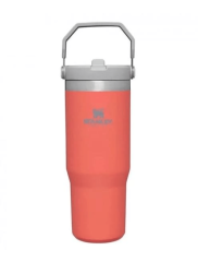 Stanley The Iceflow Flip Straw Tumbler Pipetli Termos Açık Mercan 30 OZ - 0.88L