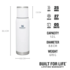 Stanley Adventure To-Go Bottle Beyaz 1 L