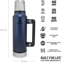 Stanley Classic Legendary Bottle Lacivert 1.4 L