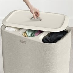 Joseph Joseph 3 Bölmeli 90 L Çalışma Ayırma Sepeti Ekru
