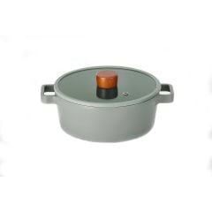 Fika Aluminyum Döküm Tencere 24 cm Gri