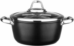 Leggno Derin Tencere Cam Çelik Kulp 24 Cm