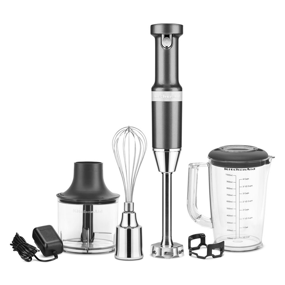 KitchenAid Kablosuz El Blenderi Doğrayıcı Set 5Khbbv83Ems - Medal Silver