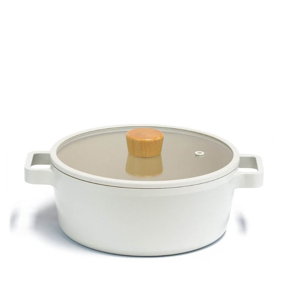 Fika Cam Kapaklı Alüminyum Döküm Tencere 22 cm