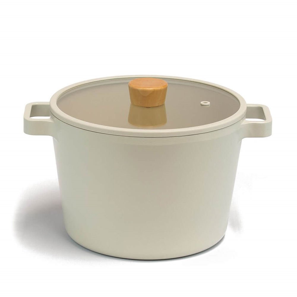 Fika Cam Kapaklı Alüminyum Döküm Derin Tencere