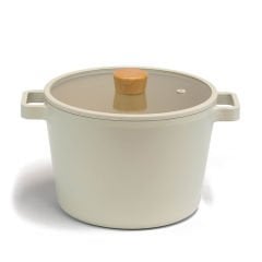 Fika Cam Kapaklı Alüminyum Döküm Derin Tencere