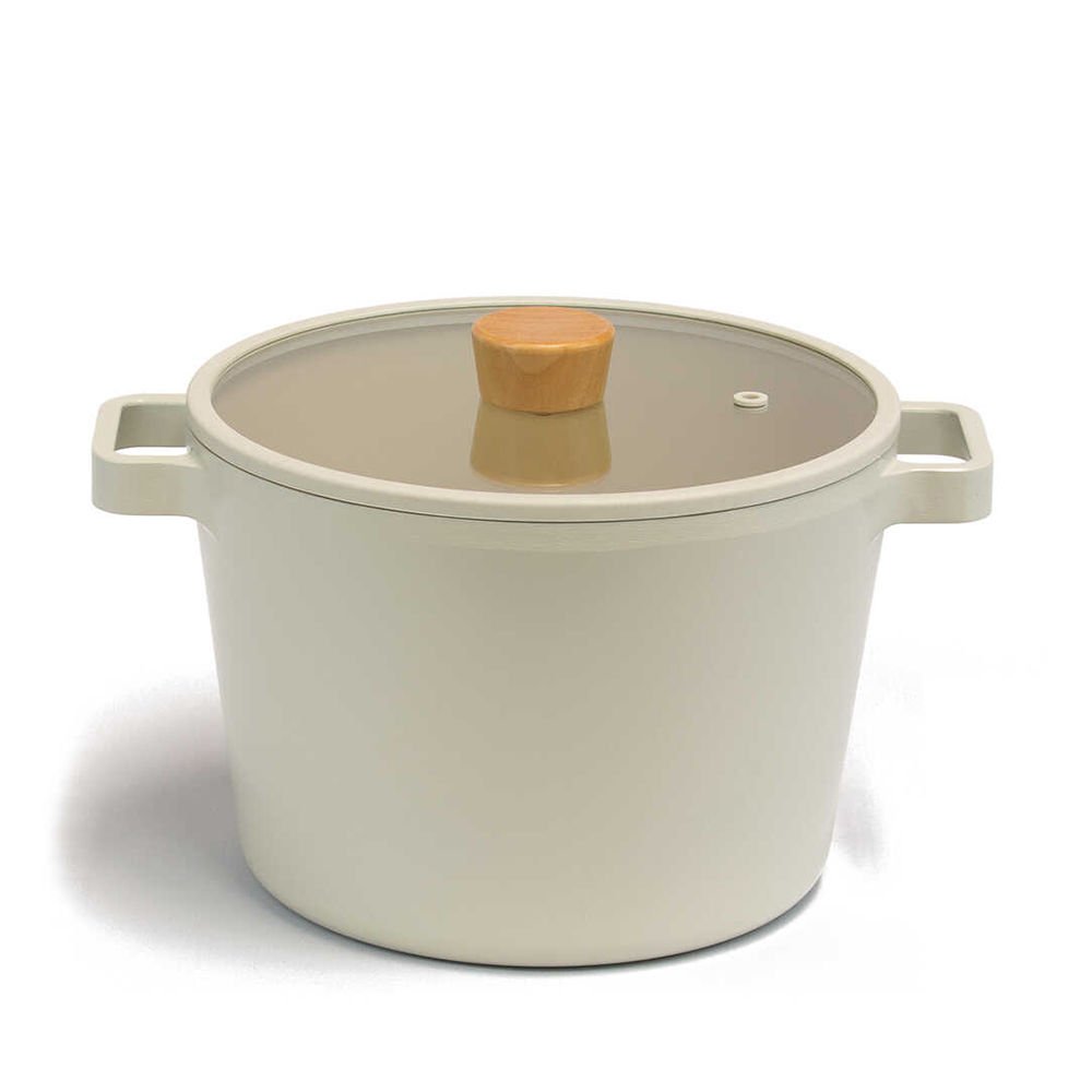 Fika Cam Kapaklı Alüminyum Döküm Derin Tencere 26 cm