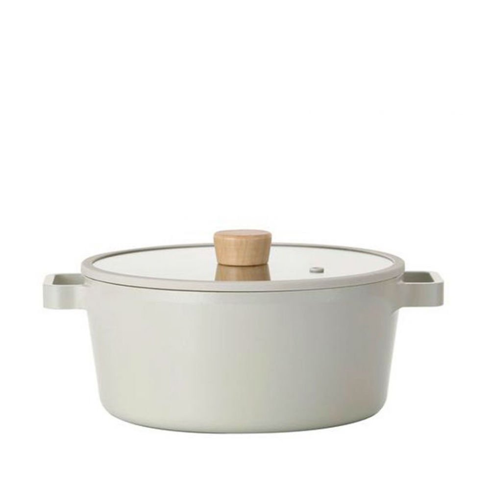 Fika Cam Kapaklı Alüminyum Döküm Derin Tencere 24 cm